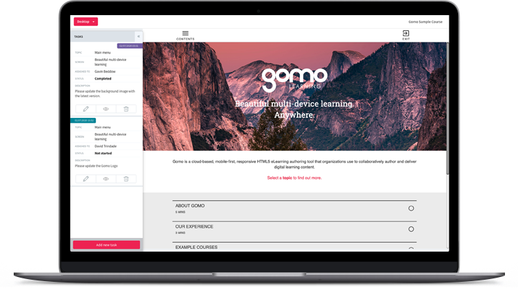 Cloud-based eLearning authoring tool, Gomo Learning, has unveiled its new, modernized UI